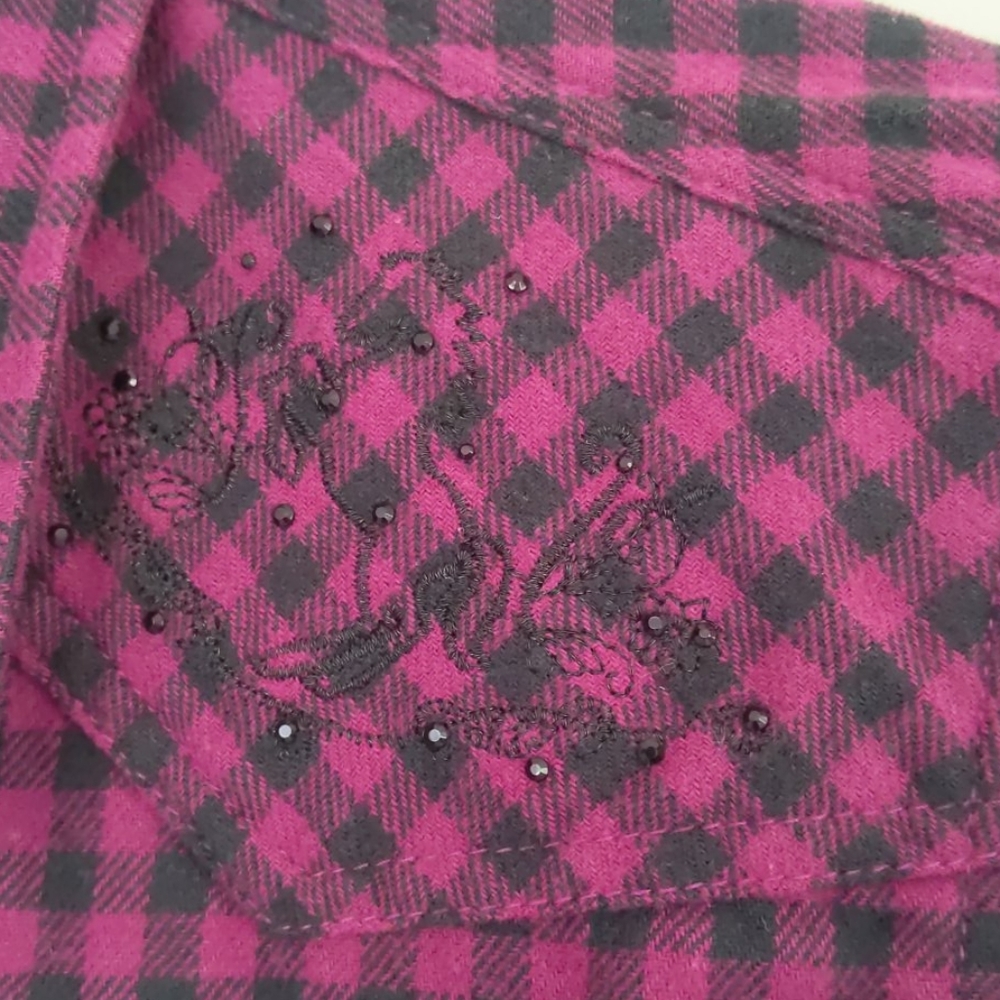 Bit & Bridle flannel snap front western shirt